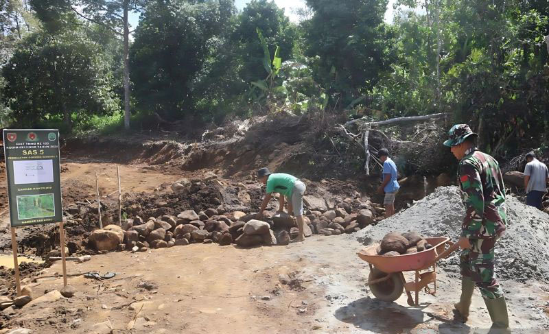TMMD Ke-120 Nunukan bangun berbagai infrastruktur desa TMMD Ke-120 Nunukan bangun berbagai infrastruktur desa