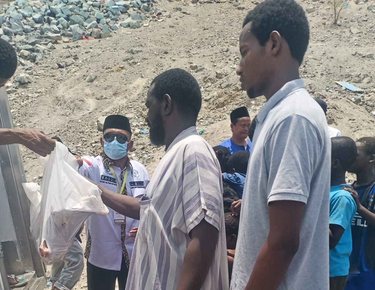 JCH Kloter 3 asal Mandailing Natal laksanakan penyembelihan Dam