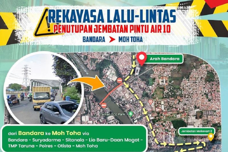 Dishub Kota Tangerang siapkan jalur alternatif penutupan akses jembatan pintu air 10 Dishub Kota Tangerang siapkan jalur alternatif penutupan akses jembatan pintu air 10