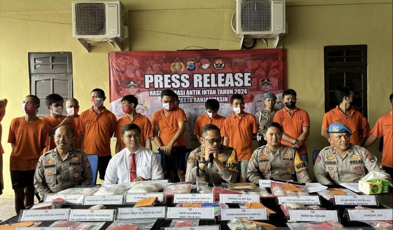 Polresta Banjarmasin ungkap narkoba Rp11 miliar berkat informasi warga Polresta Banjarmasin ungkap narkoba Rp11 miliar berkat informasi warga
