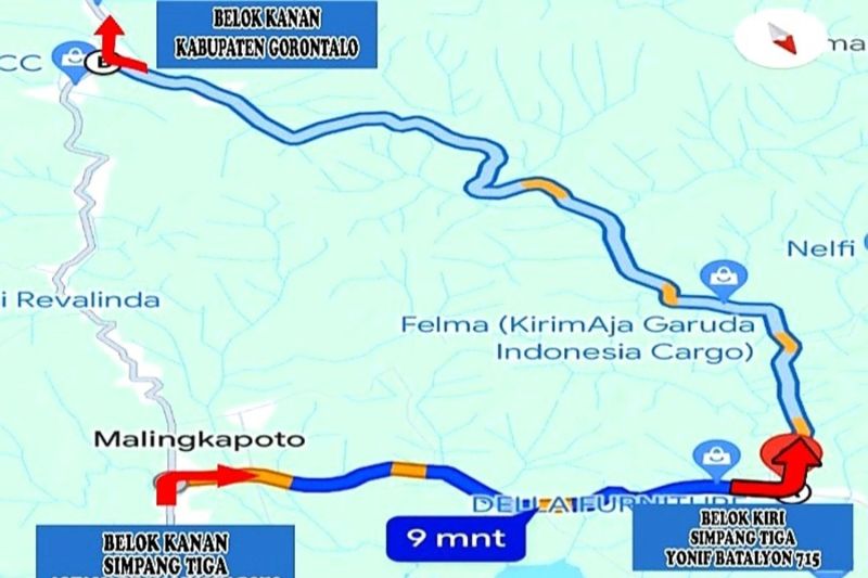 Polres Gorontalo Utara lakukan pengalihan arus lintas Sulawesi Pontolo Polres Gorontalo Utara lakukan pengalihan arus lintas Sulawesi Pontolo