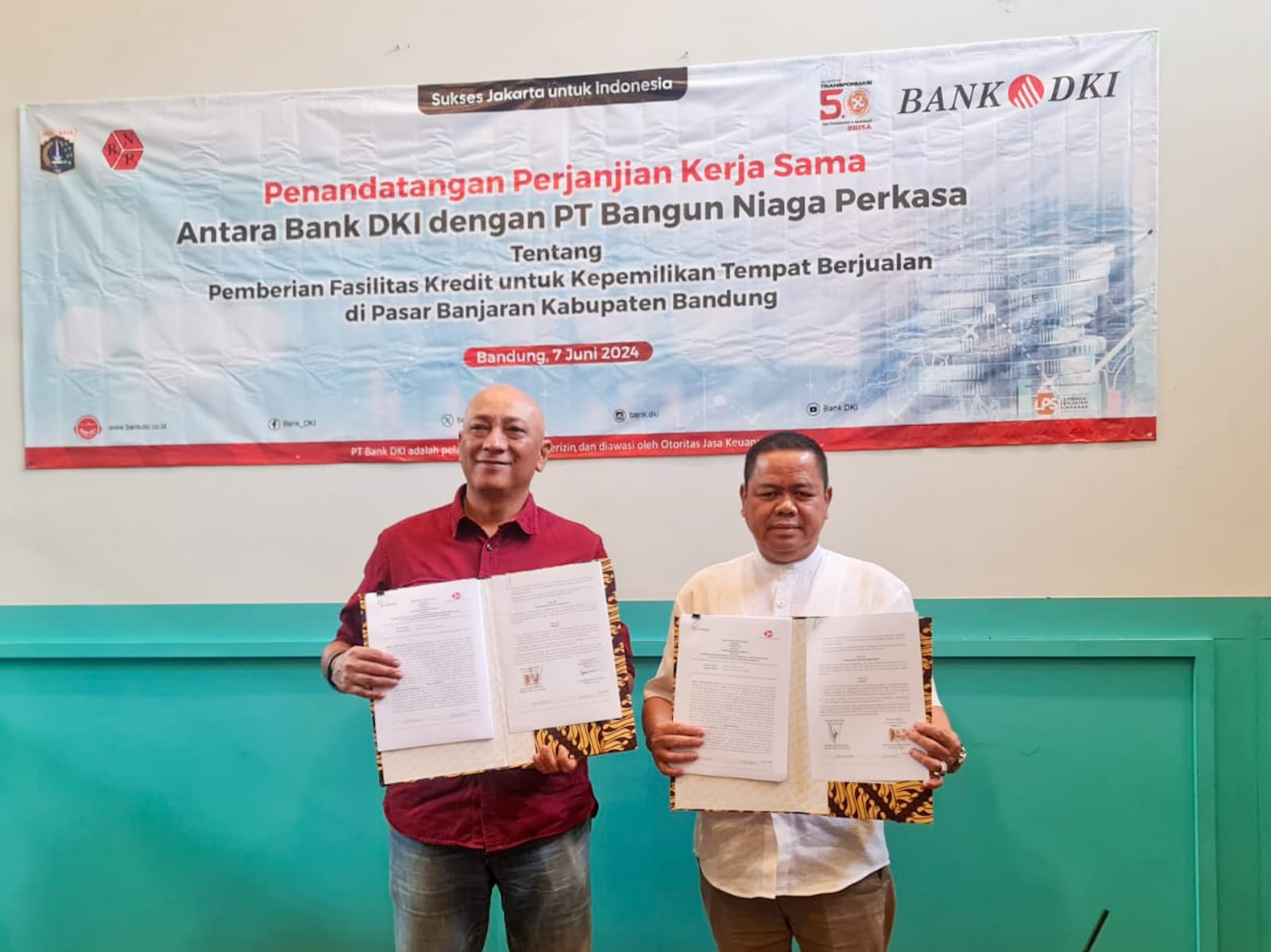 Bank DKI gandeng PT Bangun Niaga Perkasa, beri kredit kepemilikan tempat berjualan