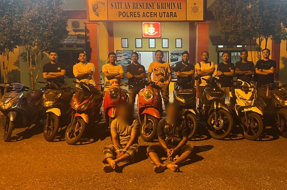Sat Reskrim Polres Aceh Utara tangkap dua pelaku curanmor, 10 unit Honda diamankan Sat Reskrim Polres Aceh Utara tangkap dua pelaku curanmor, 10 unit Honda diamankan
