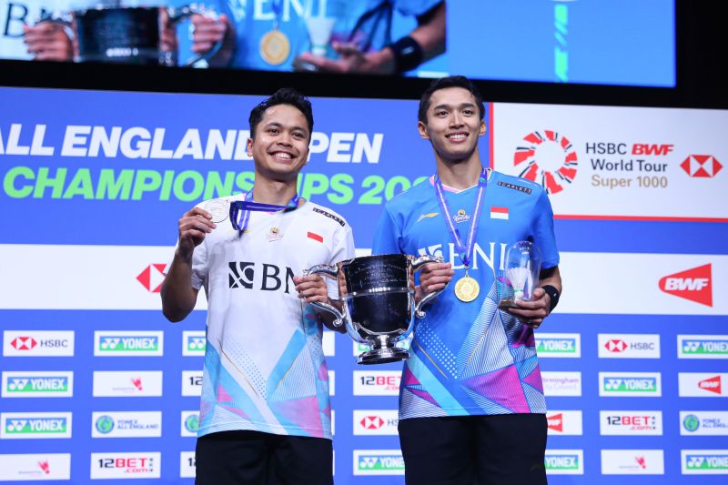 Perjalanan Jonatan dan Ginting dari teman sekamar hingga finalis All England Perjalanan Jonatan dan Ginting dari teman sekamar hingga finalis All England