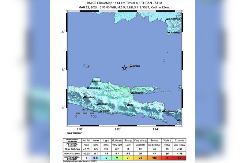 Gempa Tuban dirasakan hingga Semarang Gempa Tuban dirasakan hingga Semarang