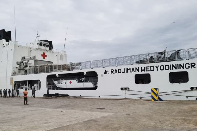 KRI Radjiman tiba di perairan Indonesia usai antar bantuan untuk Gaza KRI Radjiman tiba di perairan Indonesia usai antar bantuan untuk Gaza