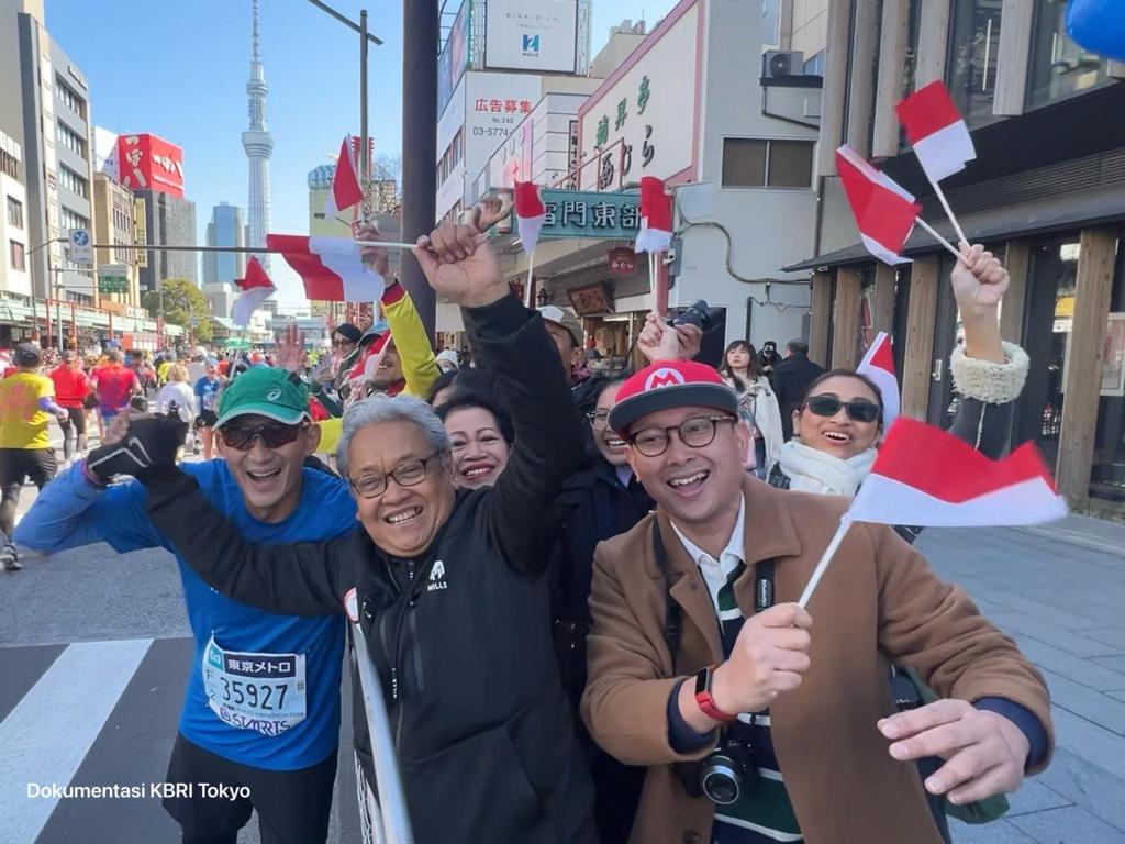 Saksikan langsung Tokyo Marathon 2024, Dubes Heri semangati para pelari Indonesia