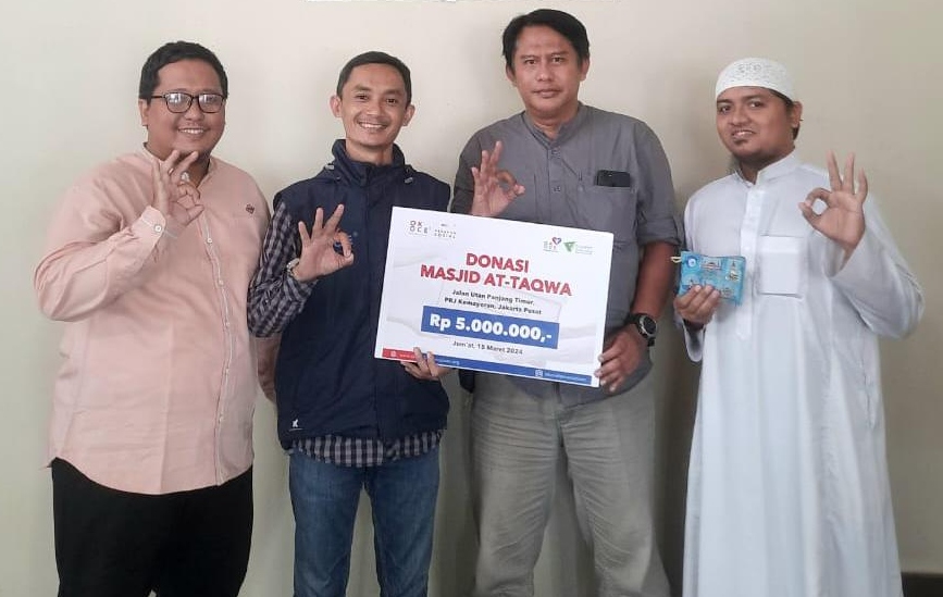 Berbagi berkah, OK OCE Kemanusiaan donasi untuk Masjid At Taqwa Jiexpo Kemayoran