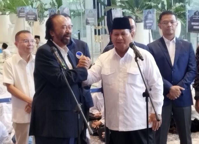Prabowo datang ke NasDem untuk hormati ucapan selamat dari Surya Paloh