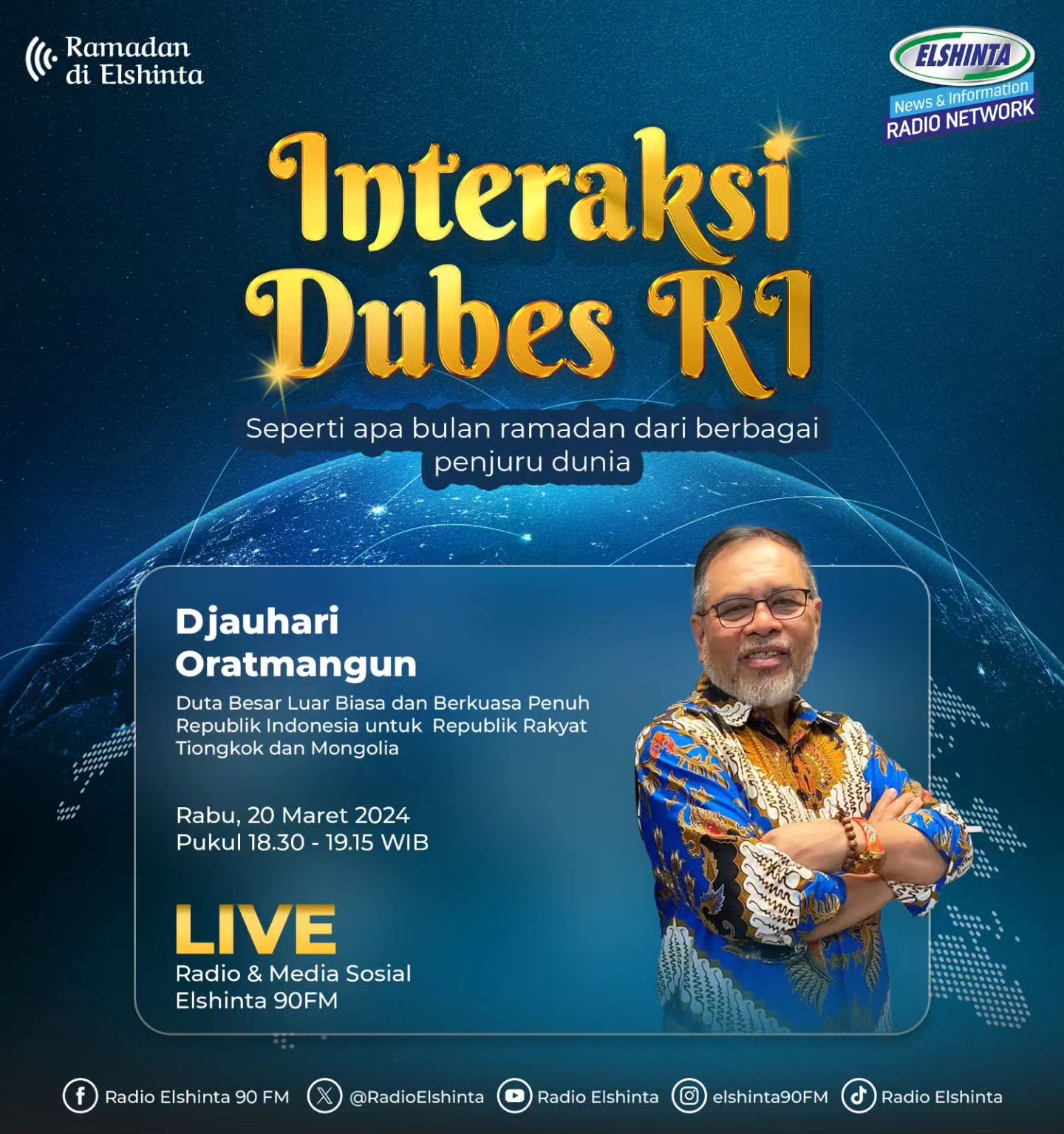 Nantikan Interaksi Dubes RI bersama Djauhari Oratmangun Nantikan Interaksi Dubes RI bersama Djauhari Oratmangun