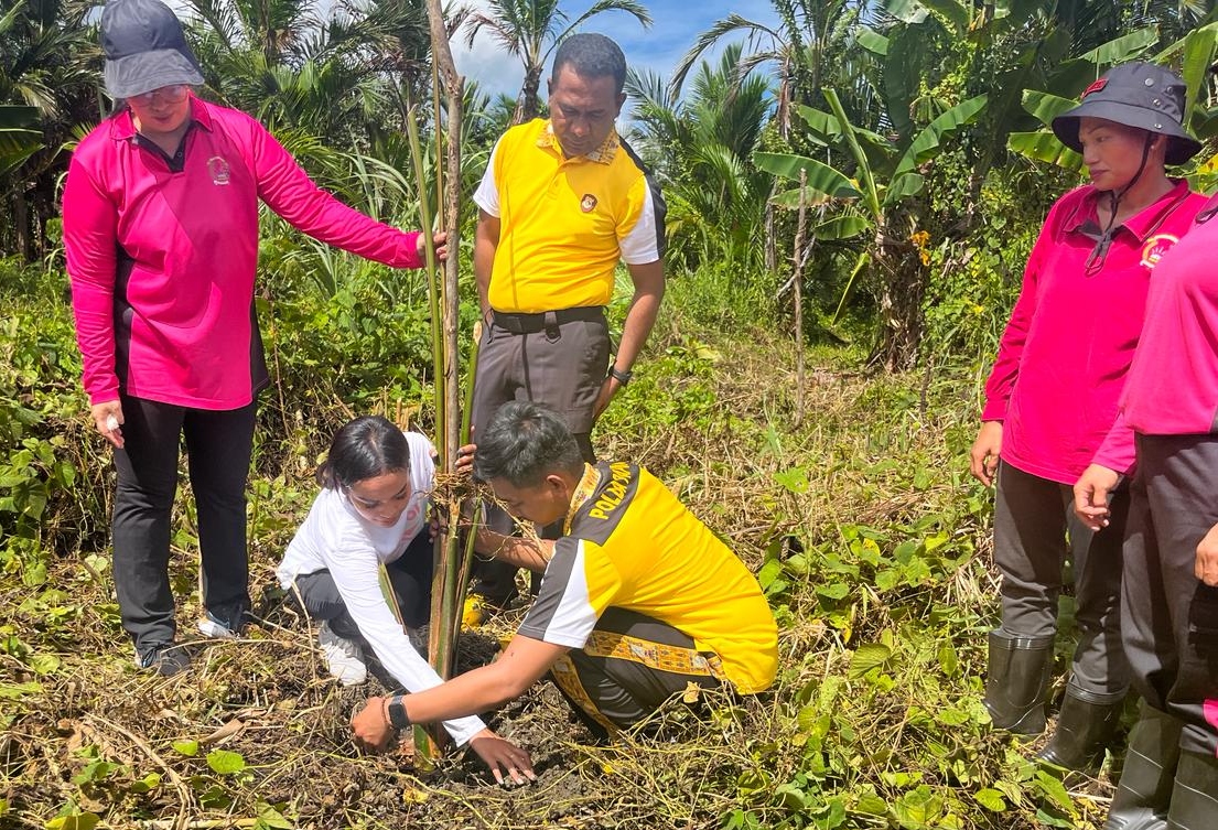 Jaga kelestarian, calon pengantin Polri di Papua wajib tanam pohon sagu 