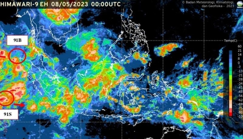 Hujan turun awet akibat bibit siklon tropis bergerak lambat