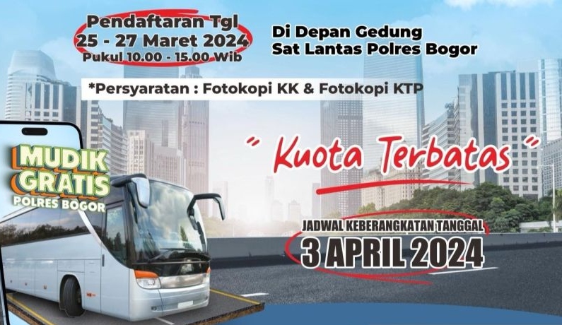 Polres Bogor sediakan 10 bus Program Mudik Gratis jalur selatan-utara