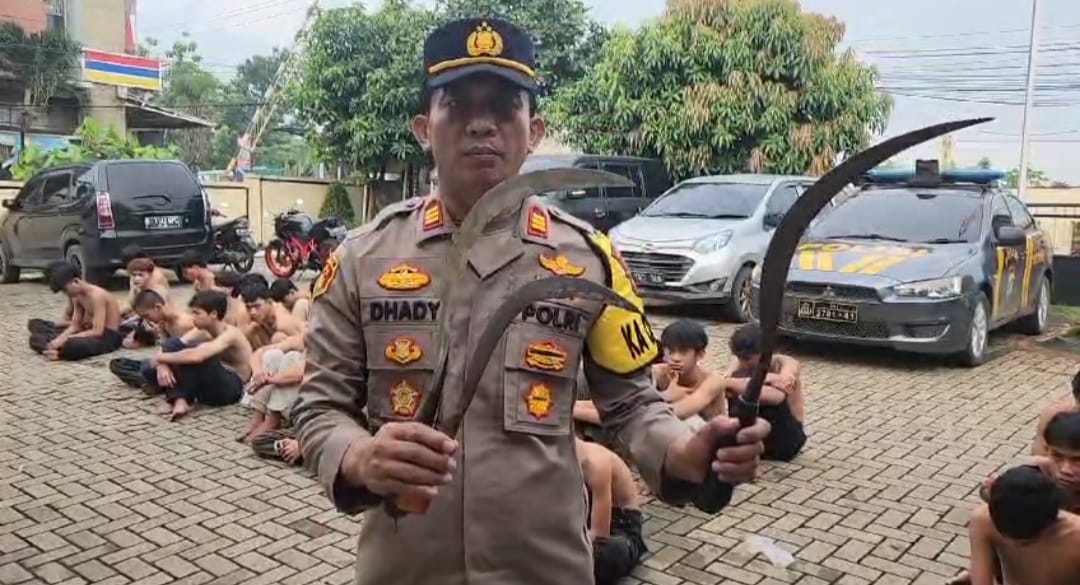 Polsek Cisauk amankan 49 pemuda yang diduga hendak tawuran 