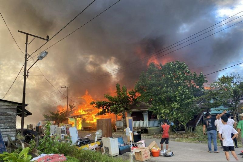 Puluhan rumah di Bulungan hangus terbakar