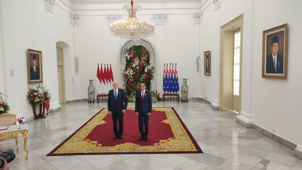 Presiden Jokowi terima kunjungan Gubernur Jenderal Australia David Hurley di Istana Kepresidenan Bogor