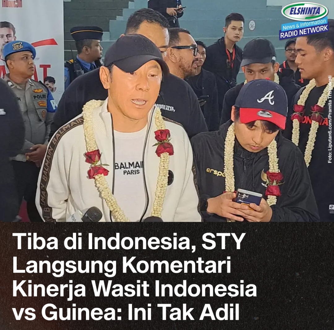 STY: Tiba di Indonesia, langsung komentari wasit Indonesia vs Guinea tidak adil STY: Tiba di Indonesia, langsung komentari wasit Indonesia vs Guinea tidak adil