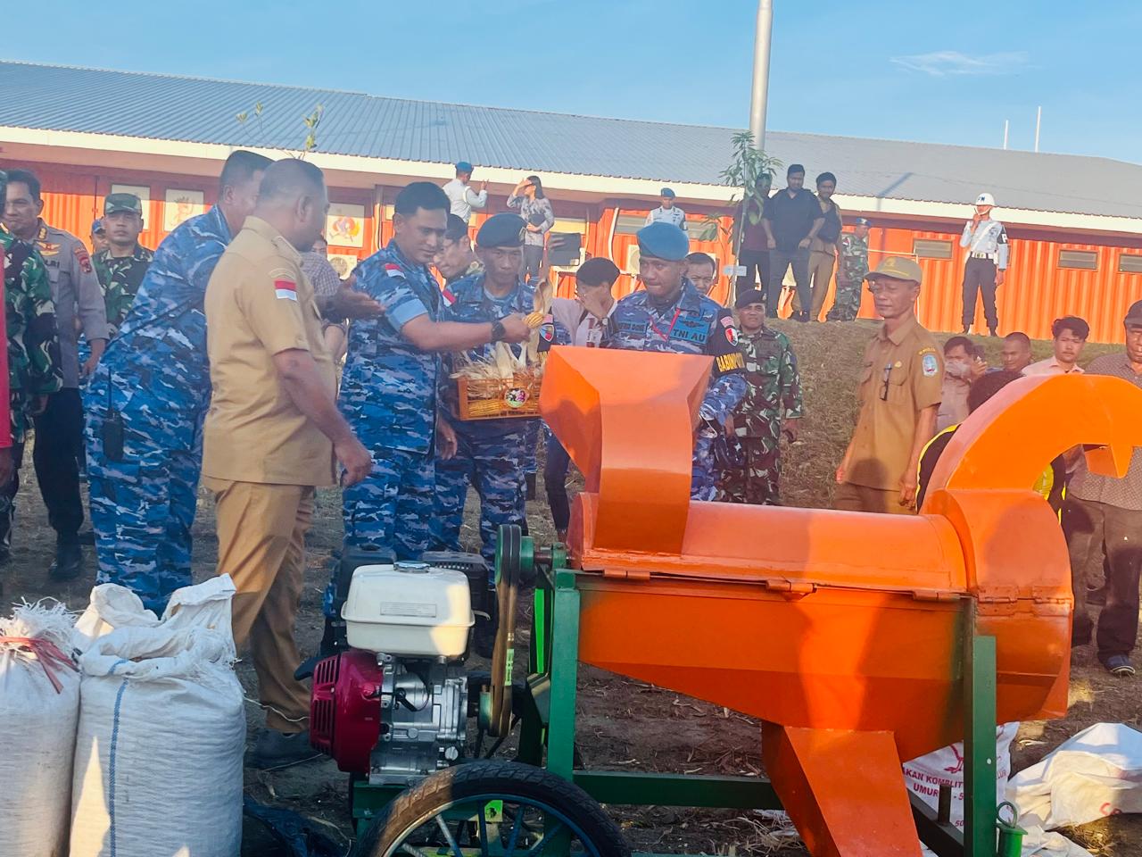 Lanud Silas Papare berhasil panen perdana jagung seluas 4,4 hektar