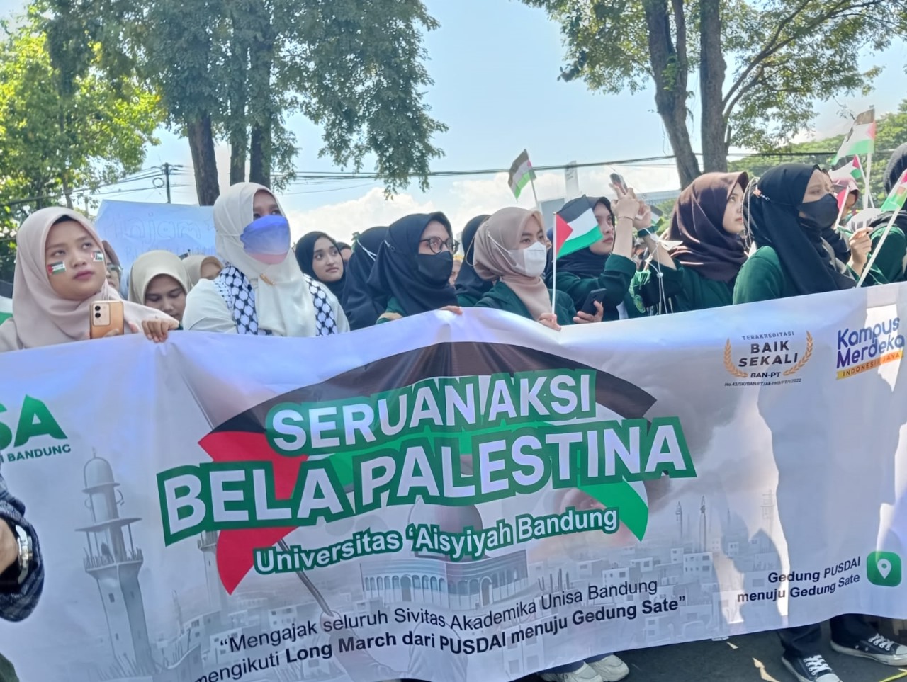 Suarakan kemanusiaan, Unisa Bandung gelar aksi Bela Palestina Suarakan kemanusiaan, Unisa Bandung gelar aksi Bela Palestina