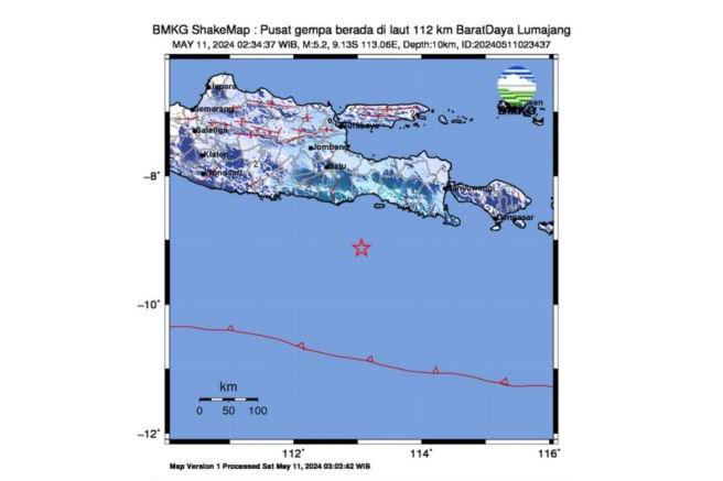 Lumajang diguncang gempa magnitudo 5,2