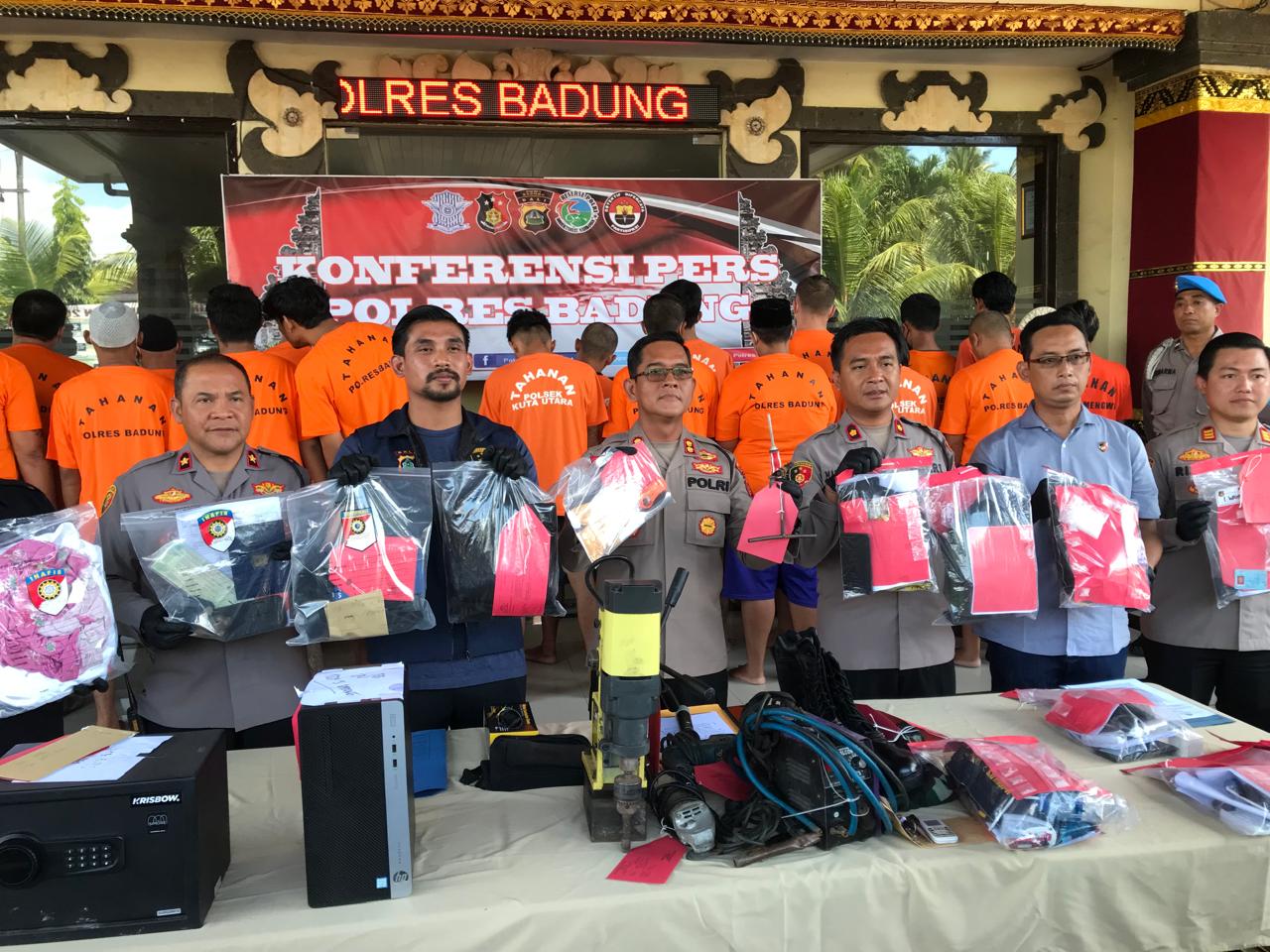 Polres Badung tetapkan 13 orang tersangka kasus dugaan kriminalitas 