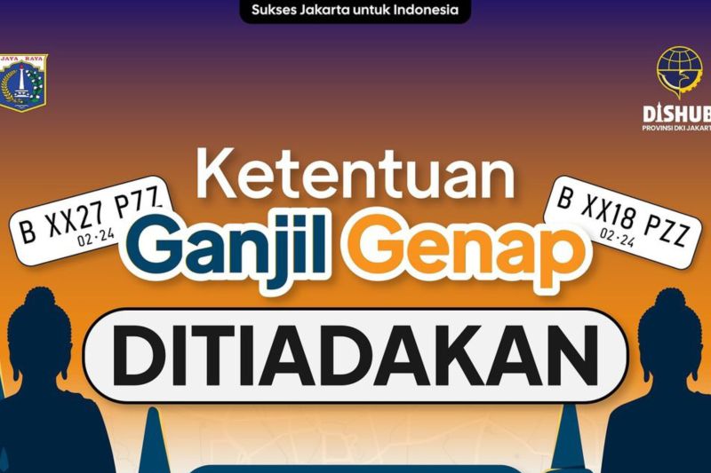 Dishub DKI tiadakan ganjil-genap pada 23-24 Mei Dishub DKI tiadakan ganjil-genap pada 23-24 Mei