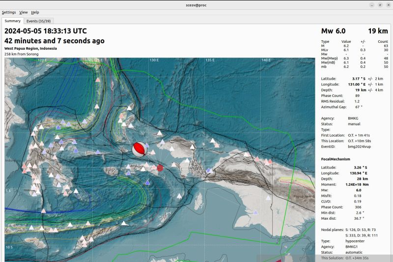 Gempa di Maluku terjadi akibat Sesar Utara Pulau Seram Gempa di Maluku terjadi akibat Sesar Utara Pulau Seram