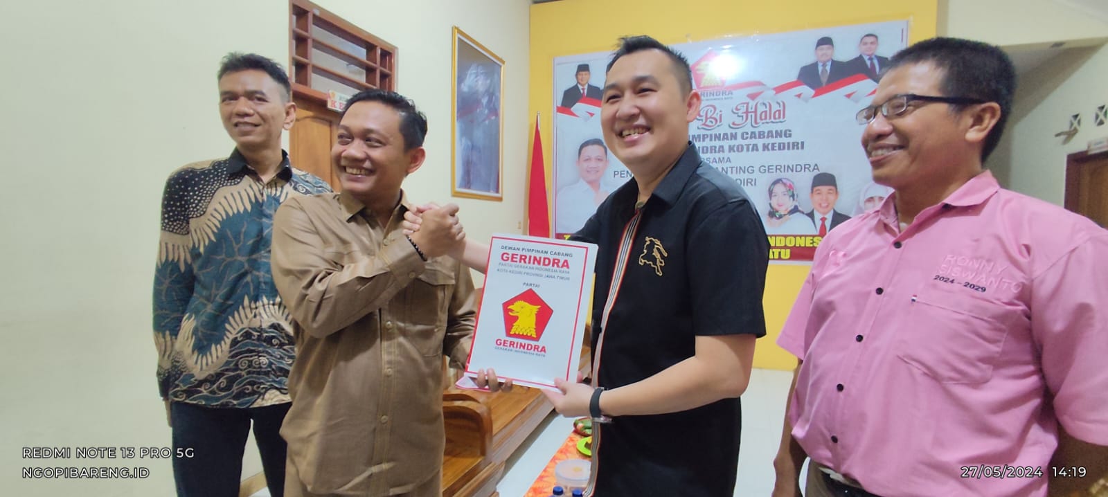 DPC Partai Gerindra apresiasi tokoh muda PSI, Ronny Siswanto maju Pilwali Kediri 2024