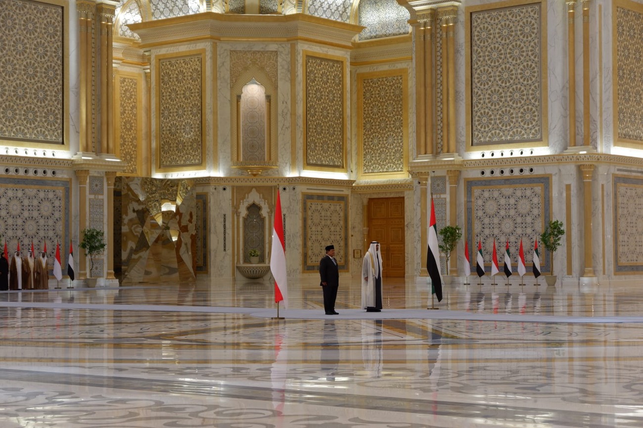 Prabowo tiba di Abu Dhabi disambut upacara kenegaraan