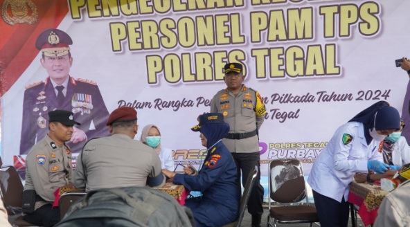 Polres Tegal gelar pemeriksaan kesehatan personel PAM TPS Polres Tegal gelar pemeriksaan kesehatan personel PAM TPS
