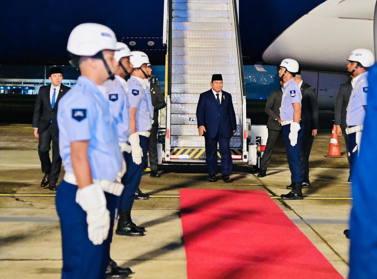 Dari Peru, Presiden Prabowo Subianto tiba di Brasil