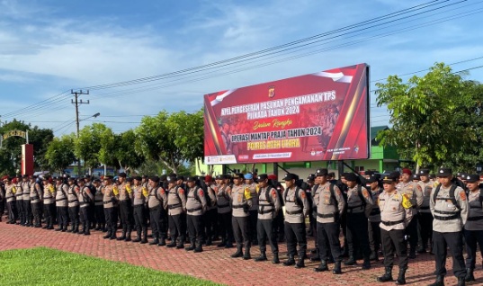 Polres Aceh Utara kerahkan 374 personel amankan 691 TPS Polres Aceh Utara kerahkan 374 personel amankan 691 TPS