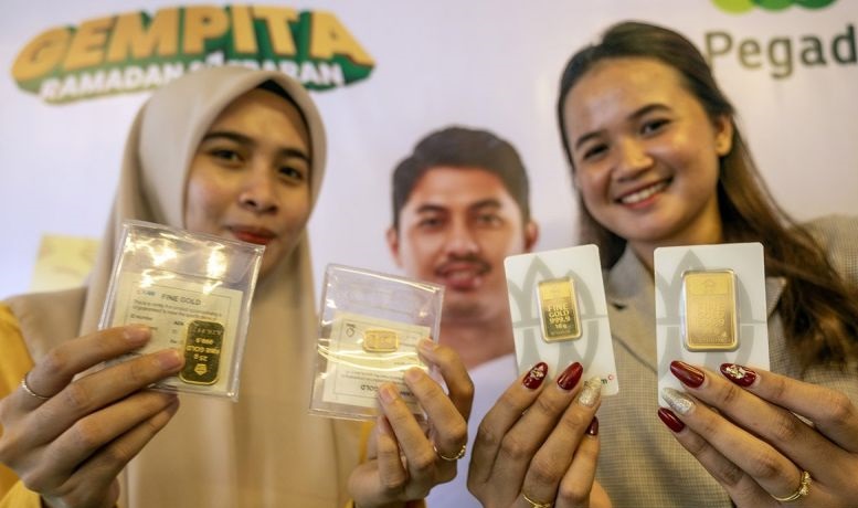 Emas Antam Rabu turun Rp8.000 jadi Rp1,483 juta per gram