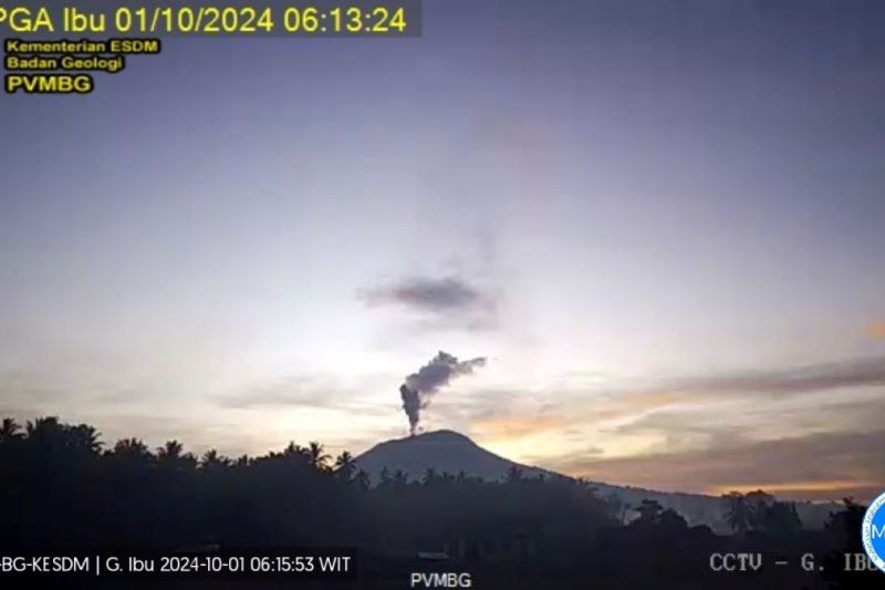 Gunung Ibu alami erupsi belasan kali pada Selasa dini hari Gunung Ibu alami erupsi belasan kali pada Selasa dini hari