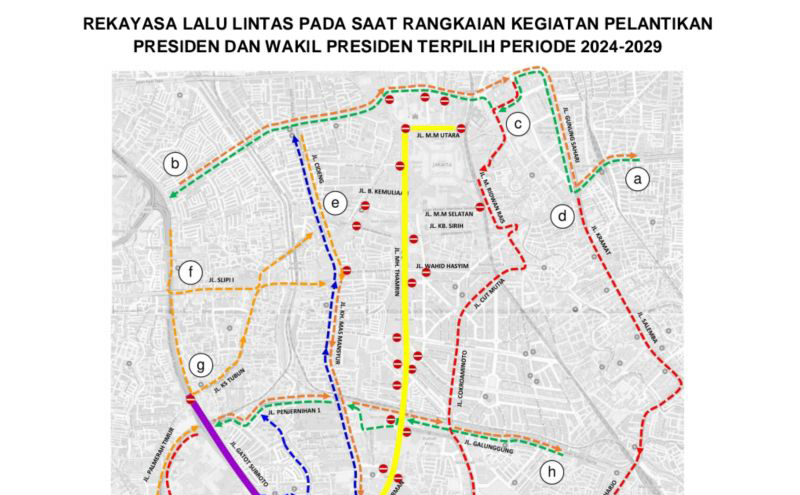 Rekayasa lalin DKI saat pelantikan presiden 20 Oktober 2024 Rekayasa lalin DKI saat pelantikan presiden 20 Oktober 2024
