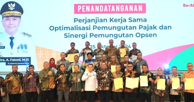 Pemkab Langkat tandatangani kerjasama optimalisasi pajak Pemkab Langkat tandatangani kerjasama optimalisasi pajak