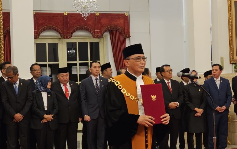 Prabowo saksikan pengucapan sumpah jabatan Ketua Mahkamah Agung