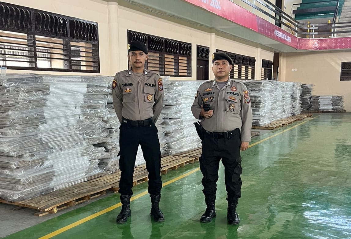 Logistik Pilkada tiba Polres Langkat amankan tempat penyimpanan Logistik Pilkada tiba Polres Langkat amankan tempat penyimpanan