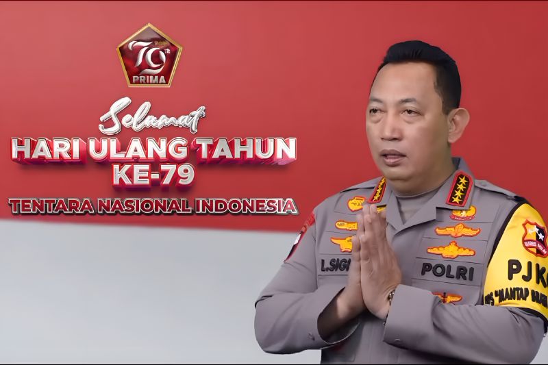 HUT TNI, Kapolri pastikan selalu bersinergi dalam setiap tugas HUT TNI, Kapolri pastikan selalu bersinergi dalam setiap tugas