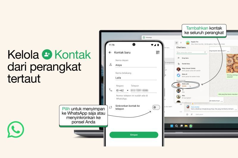 WhatsApp tingkatkan fitur tambah dan kelola kontak jadi lebih mudah WhatsApp tingkatkan fitur tambah dan kelola kontak jadi lebih mudah