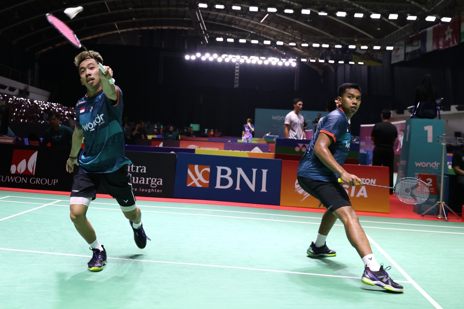 Putra/Teges dan Michael/Gabriel bermain gemilang