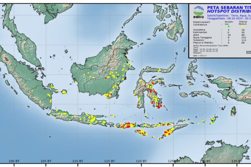 24 titik panas terpantau di NTT 24 titik panas terpantau di NTT