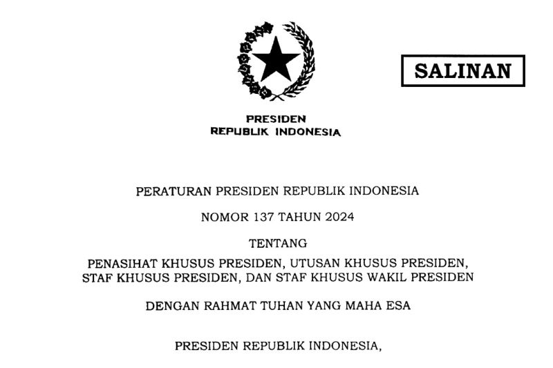 Jokowi tetapkan Perpres keberadaan penasihat hingga utusan Presiden Jokowi tetapkan Perpres keberadaan penasihat hingga utusan Presiden