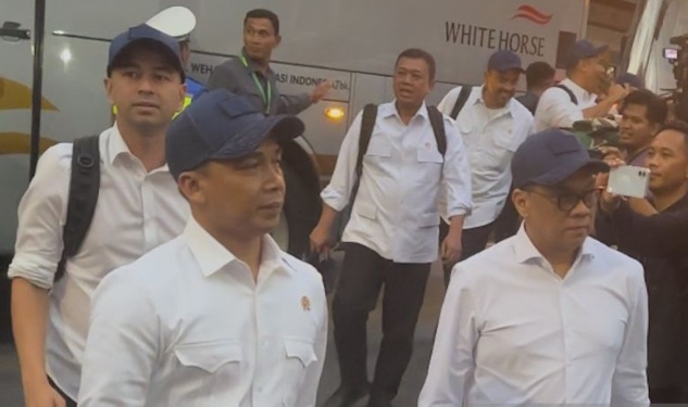 Rombongan menteri Kabinet Merah Putih tiba di Akmil Magelang Rombongan menteri Kabinet Merah Putih tiba di Akmil Magelang