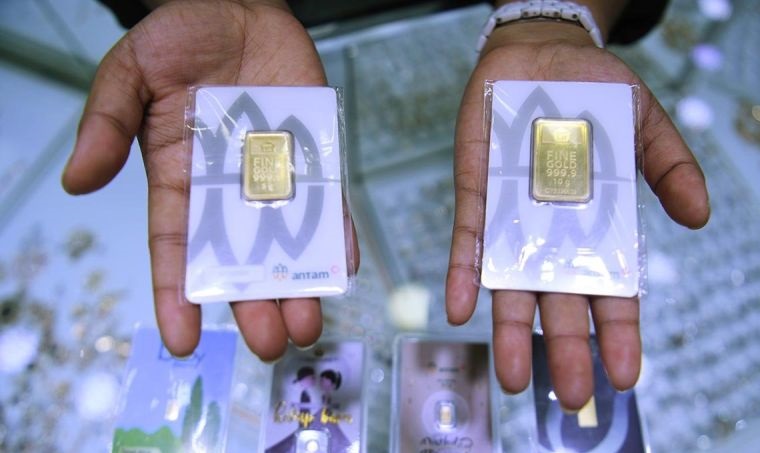 Emas Antam Sabtu melonjak Rp11.000 jadi Rp1,482 juta per gram Emas Antam Sabtu melonjak Rp11.000 jadi Rp1,482 juta per gram
