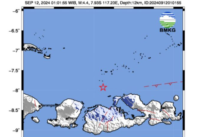 Gempa dangkal guncang Pulau Saring getaran hingga Kabupaten Sumbawa Gempa dangkal guncang Pulau Saring getaran hingga Kabupaten Sumbawa