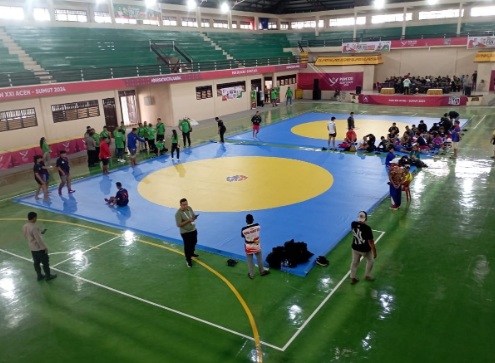 Venue cabor Sambo PON XXI Aceh-Sumut di Langkat memenuhi standar Venue cabor Sambo PON XXI Aceh-Sumut di Langkat memenuhi standar