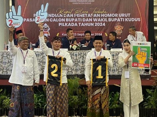 KPU tetapkan nomor urut pasangan calon bupati dan wakil bupati Kudus  