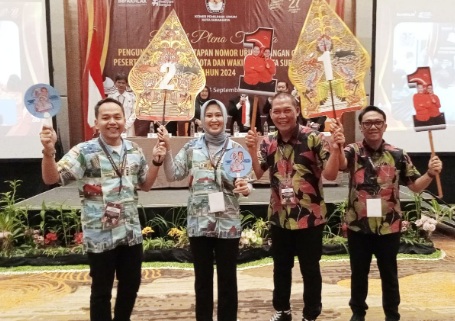Pasangan Teguh Gage nomor 1 sebut filosofi menang, pasangan Respati Astrid nomor 2 Pasangan Teguh Gage nomor 1 sebut filosofi menang, pasangan Respati Astrid nomor 2