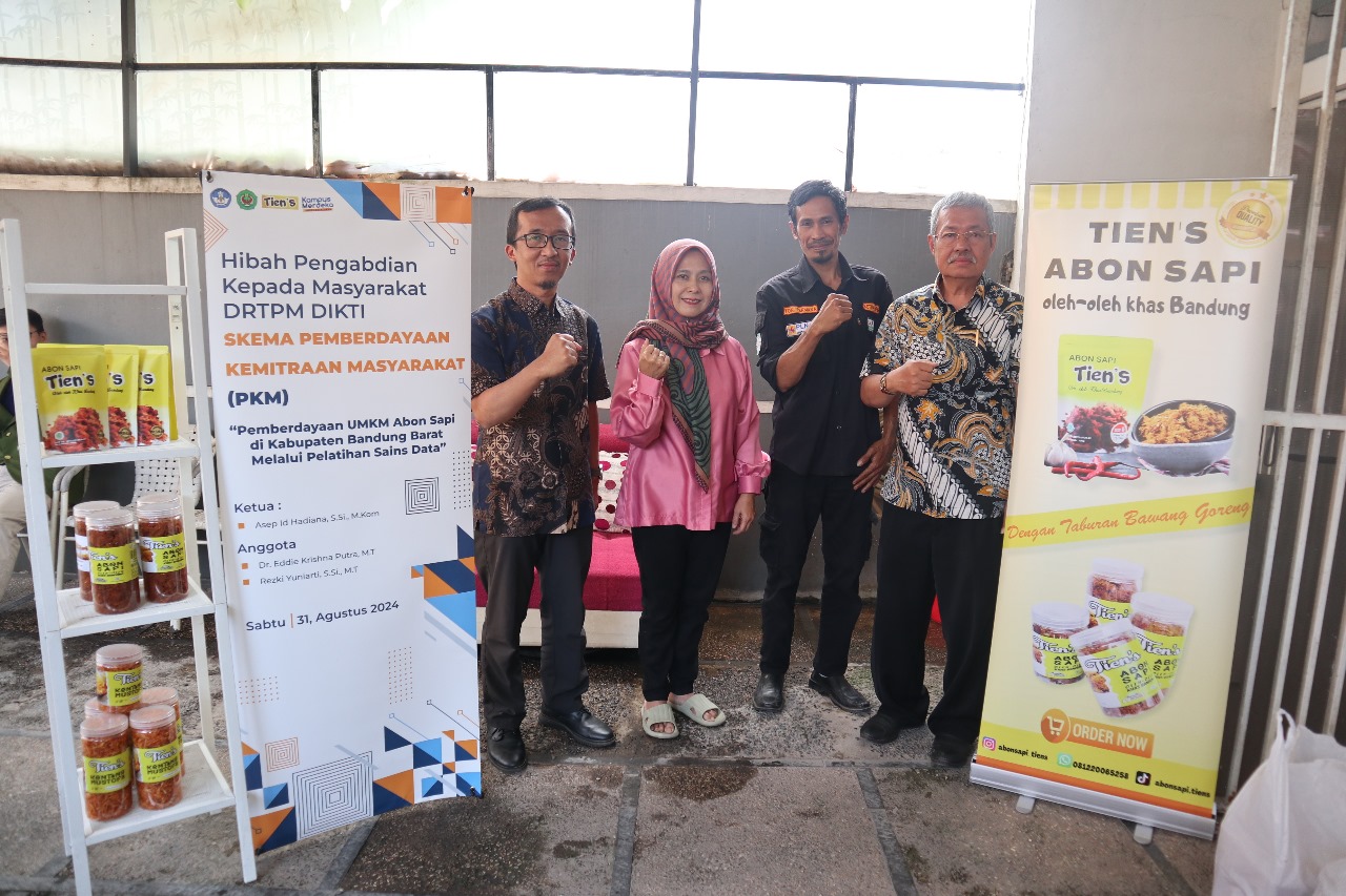 Civitas akademika Unjani latih sains data untuk pelaku UMKM abon sapi di KBB